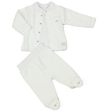 M15980: Baby Unisex 3 Piece Velour Outfit (0-9 Months)